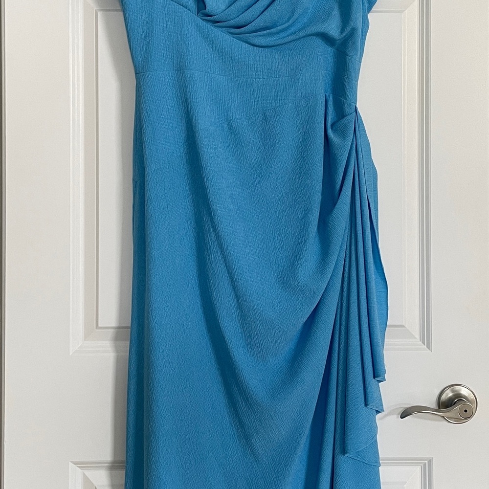 Lela Rose Cerulean Textured Crepe Sheath Dress - NWT! - Picture 3 of 6